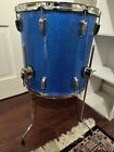 Vintage 1970s Ludwig No  950 Classic 16x16  Floor Tom  3-ply  In Blue Sparkle