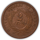 1866 Two Cent Piece Uncirculated Unc Coin  Details  23321
