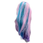Mannequin Cosmetology  Hairdressing Training Head Long Pink   Purple Hair