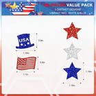 100pcs Glitter Five Stars Table Confetti  July 4th Patriotic Party Decorations R