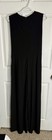 Gabby Skye Size 14 Wide Black Blue Metallic Leg Wrap Jumpsuit