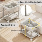 Mobile Adjustable Height Hair Washing Basin For Bedridden   Elderly  Portable   
