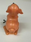 Vtg Easter Unlimited Hard Plastic Wind Up Toy  Rabbit Bunny Pink - Works