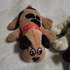 Lot 3 Vtg Tonka Pound Puppies 8  1985 Stuffed Plush Puppy Dog Brown White Gray