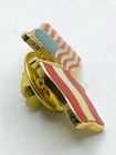 Vintage Austria Busatis   Usa Flag Lapel Pin - Made In The Usa E4