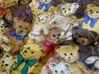 Vintage Teddy Bear Fabric Tex Styles Fabric Teddy Bears In Bow Ties 1 Yd 22   