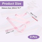 6pcs Dance Ribbons 78 7 Inch Gymnastics Streamers For Gifts Dancing Light Pink