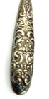 Vintage Ornate Button Hook Boot Shoe Silver Plate Victorian Art Nouveau 7 5 
