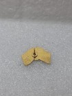 Usa   Connecticut Friendship Crossed Flags Lapel Pin Enamel Single Clutch Back