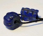 2 Ancient Rare Faceted Lapis Lazuli Beads  afghanistan 