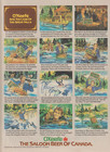 Vintage 1985 O keefe Beer Print Ad 12 x10  Saloon Beer Of Canada Man Cave