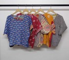 Women s Reversible Oversized Kantha Printed Short Summer Top Wholesale Mix Lot