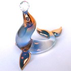 Sea Lion Seal Figurine Blown Glass Swarovski Crystal 