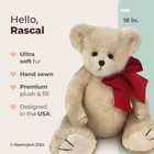 Rascal  18 Inch White Teddy Bear Stuffed Animal  Gift For Birthday  Anniversary