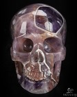 5 0  Dream Chevron Amethyst Hand Carved Crystal Skull  Realistic  Healing