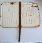 Vintage Golf Course Embossed Antique Steel Sign   no Carts Beyond This Point