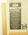 Bob Marley Wailers Uprising Concert Tour Vtg 1980 Original Uk Print Newspaper Ad