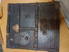 Japanese Antique Edo Era Wooden Zenibako Folk Tool Money Box 11 8  8 6  h9 8in Fs