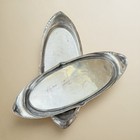 Antique Kayserzinn Art Nouveau Pewter Trays - Model 4431 - Pair Of Oval Serving