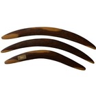 Vintage Aboriginal Boomerang Set Of 3 Carved Wood W  Australia Native Welfare