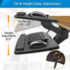 Huanuo Keyboard Tray Under Desk  360 Adjustable Ergonomic Sliding 25  W X 9 8  D