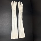 Vtg Long White Gloves One Size Fits All Finnale Made In Hong Kong