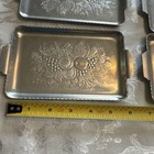 Vintage Hand Hammered Aluminum Small Appetizer   Serving Trays 4   Beautiful