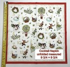 One 12 Twelve Days Of Christmas Cocktail Napkin Caspari Ornament Decoupage