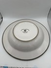 Arthur Court Earthen Metalware Grape Bowl White Ceramic Pewter Rim Vintage