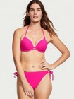 New Victoria s Secret Bombshell Push Up Swim Set Hot Pink Itsy Thong Bottom 5trg