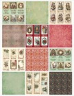 Christmas Past 12x12 Cardstock Paper     Vintage Holiday Scrapbook Craft Sheet