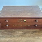 1944 Vintage Lily Six Cord Sewing Thread Box Lily Mills Co Shelby Nc Wood
