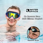 2 Pcs Adult Swim Goggles Men Women Anti-fog Uv Protection 180 Wide View