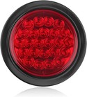 Kit De 4 Luces Traseras Led Redondas 4 Pulgadas Para Remolque Color Rojo
