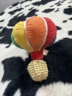 Vtg Russ Berrie Plush Rainbow Hot Air Balloon Brown  Basket No Teddy