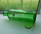 Stunning  Large Size Green 6 Sided Ridge Poison Embossed  Not To Be Taken