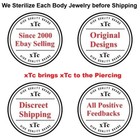 Sterilized Surgical Steel Shorter 8mm Length With Two Big Gems Vch Piercing 