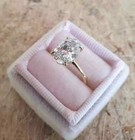 3ct Lab-created Cut Diamond Hidden Engagement Ring 14k Yellow Gold Fn