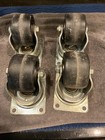 Set Of 4 Heavy Duty Swivel Plate Casters Rubber Wheels 4x3    Plates  3    Wheels