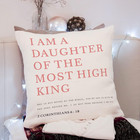 Scripture Art Throw Pillow Cover Cushion Case  Christian Religious Decor Gift  B