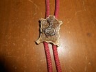 Vintage 1960s 1970s Western Wear Native American Bucking Bronco Rodeo Bolo Tie