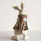 Alice In Wonderland White Rabbit Clock Statue Antique Style H24 5cm New