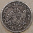 1860-s Seated Liberty Half 50c Xf-au