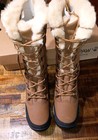 Womens Bearpaw Isabella Tall Leather Snow Boots Winter Fur Sz 8 0 Brand New W     