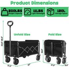 Cdyjldy Collapsible Wagons Carts Foldable Wagon  280lbs 360lb  Obsidian