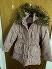 Weatherproof Pink Parka Jacket Faux Fur Coat Trim Light Pink Hooded Medium 