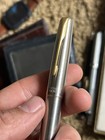 Parker Frontier Fountain Pen Med Pt Stainless Steel   Gold New In Box Made  Usa 