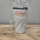 Titleist Velocity 16oz White Steel Tumbler clear Plastic Sealable Lid New