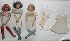 Lot Of 12 Late 19th Early 20th C  Articulated Paper Dolls   Crepe Paper Clothing