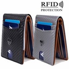 Men s Rfid Blocking Leather Bifold Compact Card Holder Wallet Slim Front Pocket